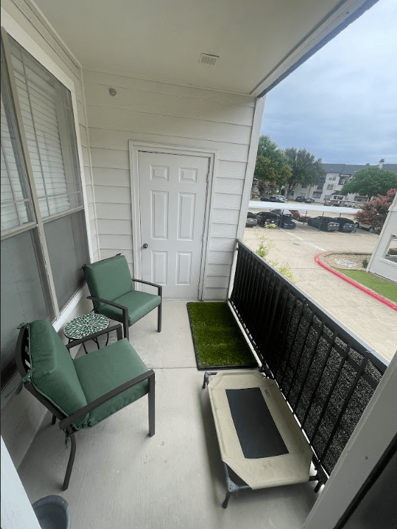 Messy2Manged made this apartment patio useable and enjoyable.